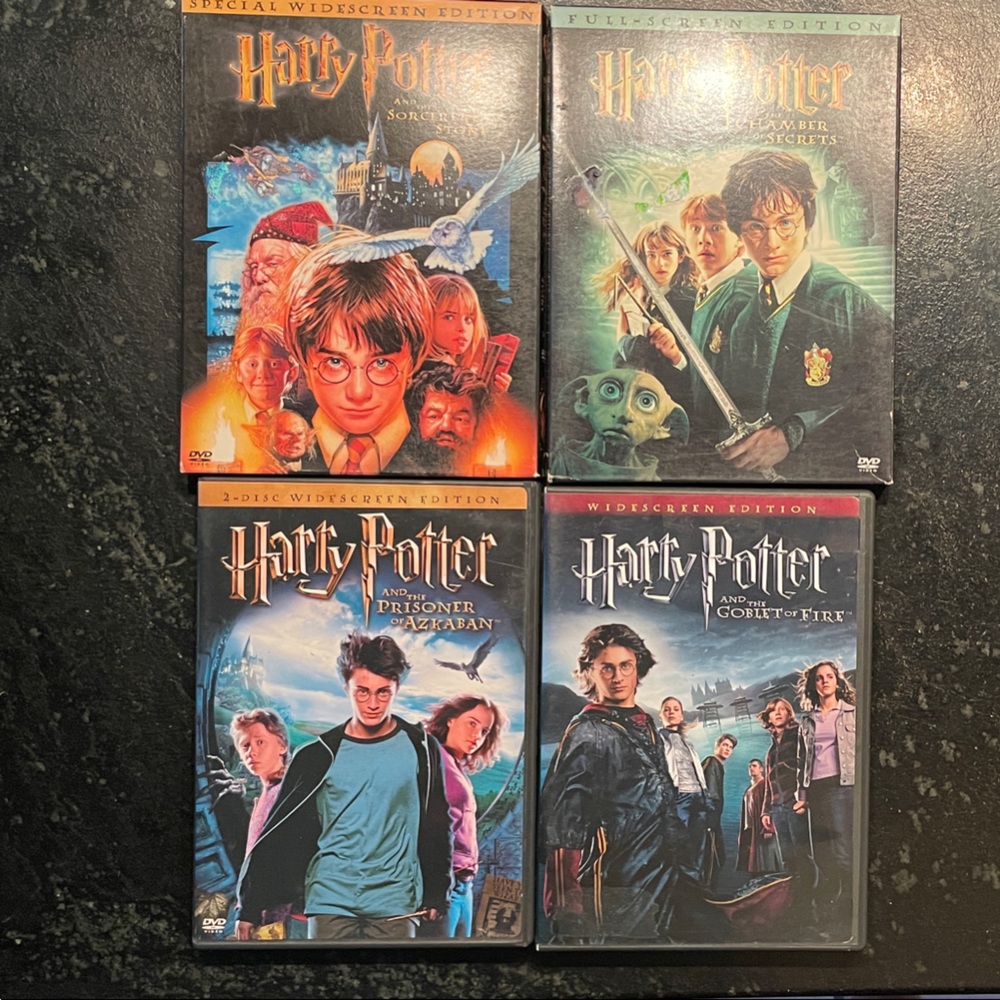 Collection of Four Harry Potter DVD sets, 2001-2005
